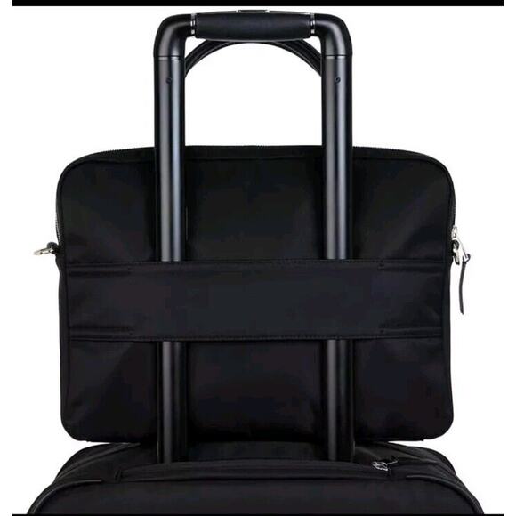 Knomo London Hanover 14in Laptop Briefcase Shoulder Work Bag Black 14x10x2 $227 - Picture 12 of 16
